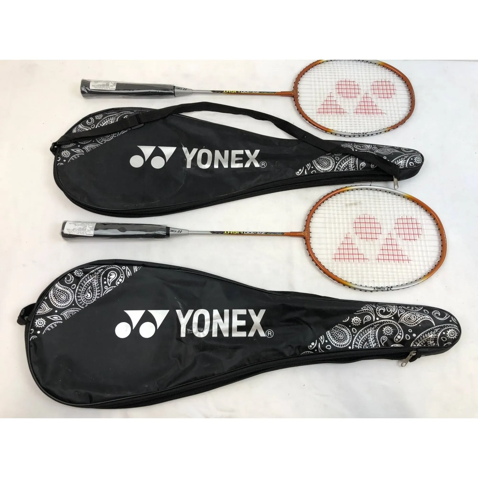 Yonex ZR 100 Light Aluminium Badminton Racquet with Full Cover, Set of 2 Blue