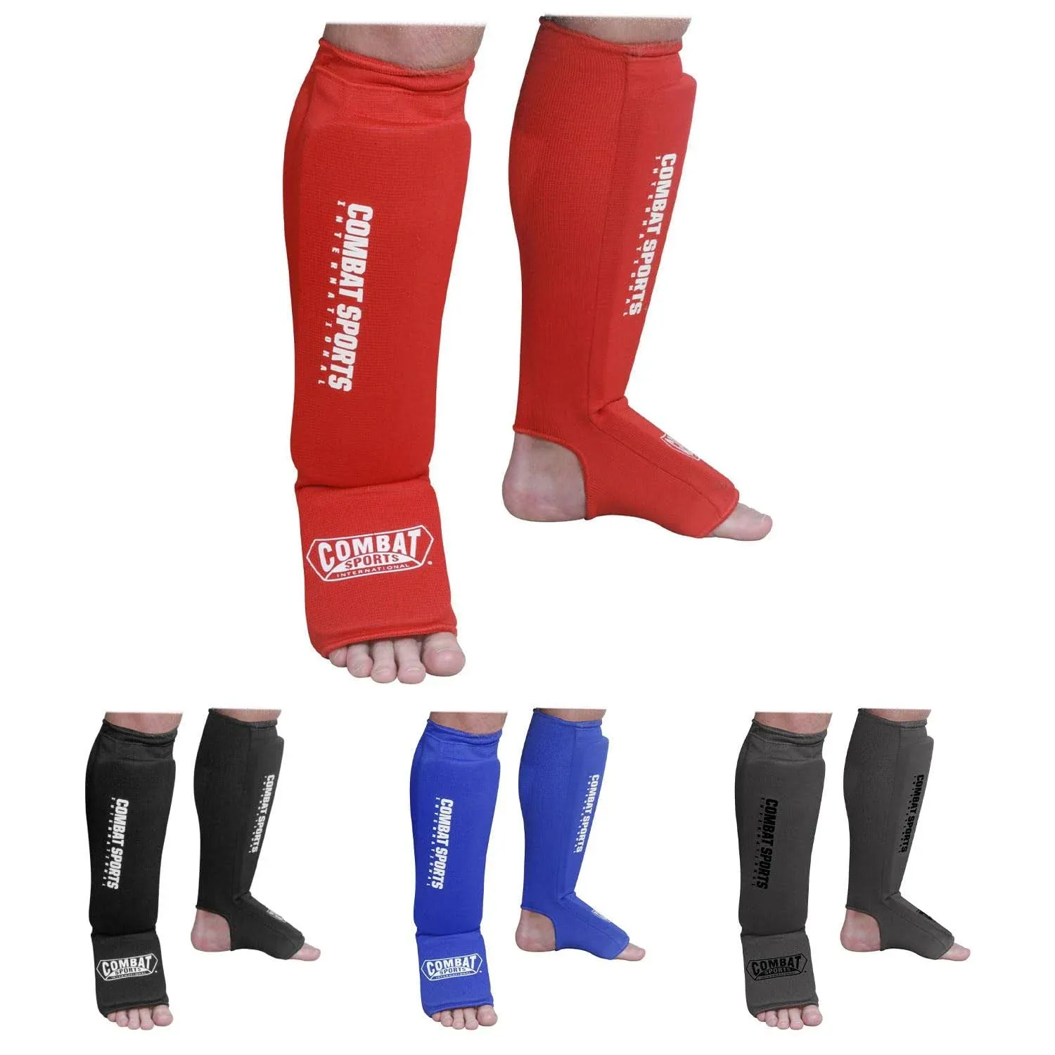 Combat Sports Washable MMA Elastic Cloth Shin & Instep Padded Guards