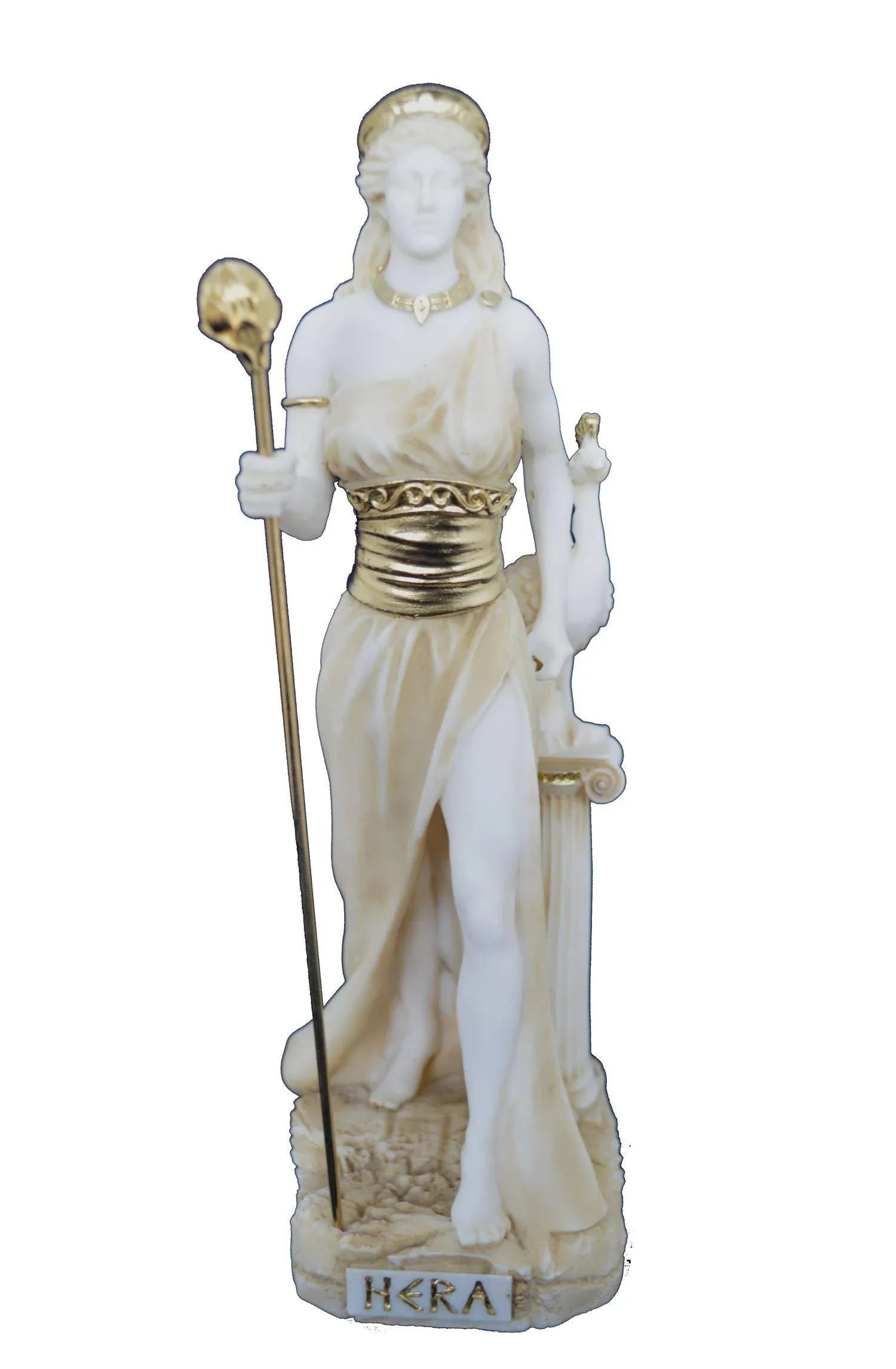 Hera sculpture ancient Greek Goddess active statue aged