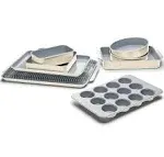 Caraway Ceramic Non-Stick Mega 11 Piece Bakeware Set - Cream