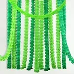 Cheerland Green Streamers Four Leaf Clover Decorations St Patricks Day Garland Shamrock Decor St Patrick's Day Decor Hanging Garland for St Patrick's Day Irish Party Decorations Supplies - Pack of 4