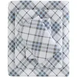 True North by Sleep Philosophy Cozy Flannel Blue Plaid Queen Sheet Set