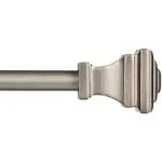 Kenney KN75244 Fast Fit KN75244 Curtain Rod, 5/8 in Dia, 36 to 66 in L, Steel, Pewter