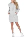 White Mark Women's Hoodie Sweatshirt Dress