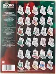 Bucilla Counted Cross Stitch Ornament Kit, 84293 Tiny Stocking , White