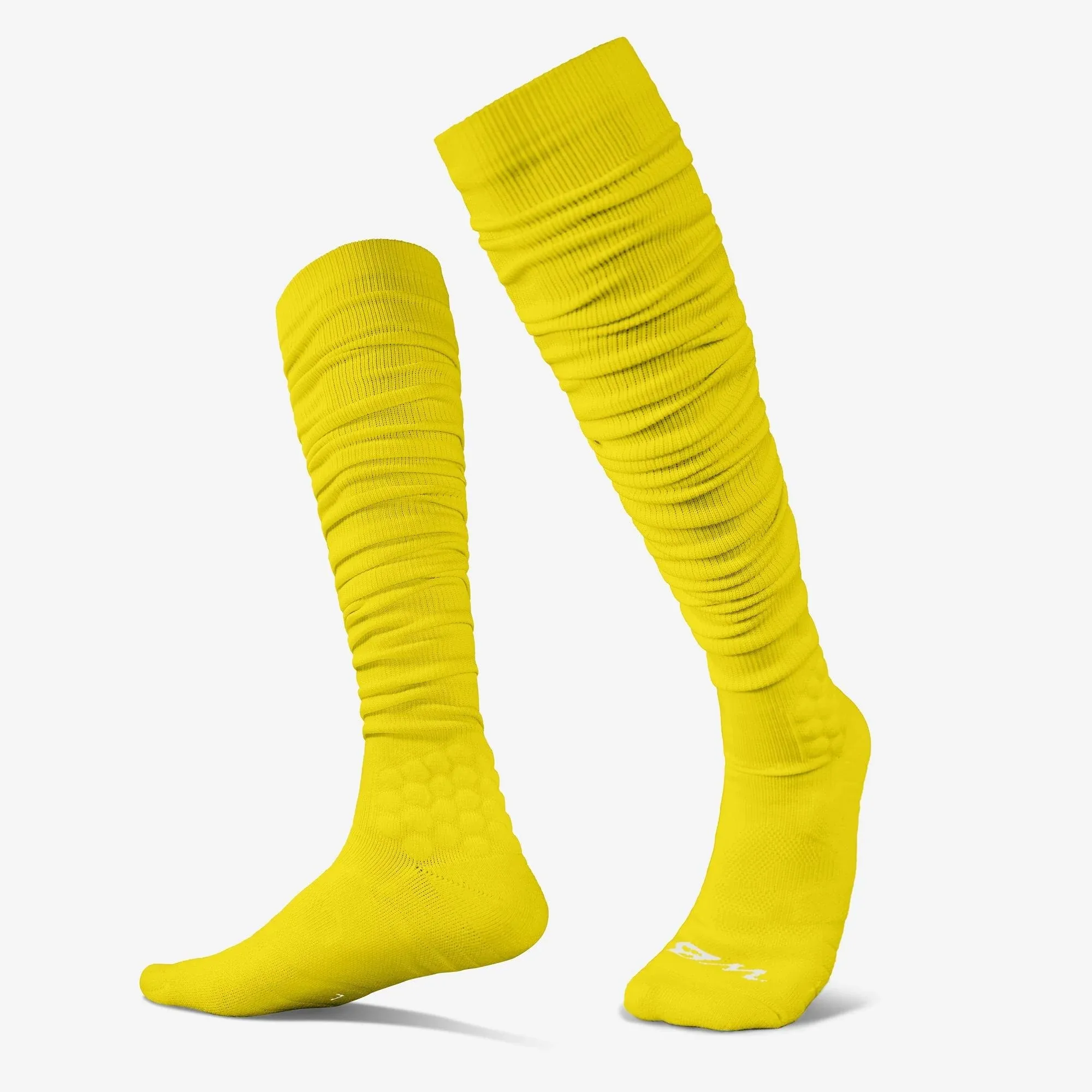 Extra Long, Over the Knee Padded Football Socks (Yellow)