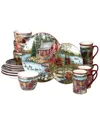 Lake Retreat 16pc Dinnerware Set In Multi