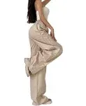 XPONNI Track Pants Women Baggy Pants Y2K Pants Parachute Pants for Women Y2K Clothing