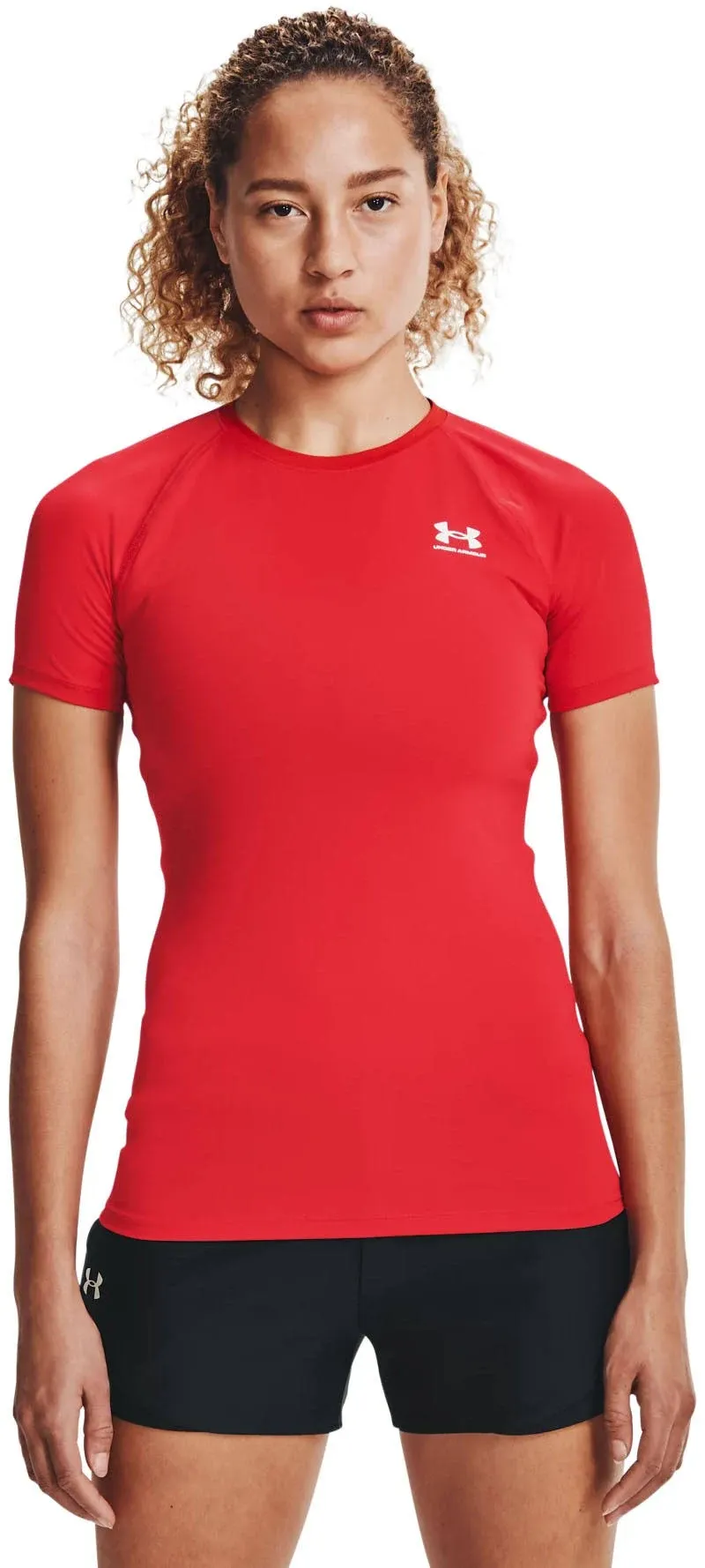 Under Armour Women's Heatgear Armour Compression Short Sleeve Red XL