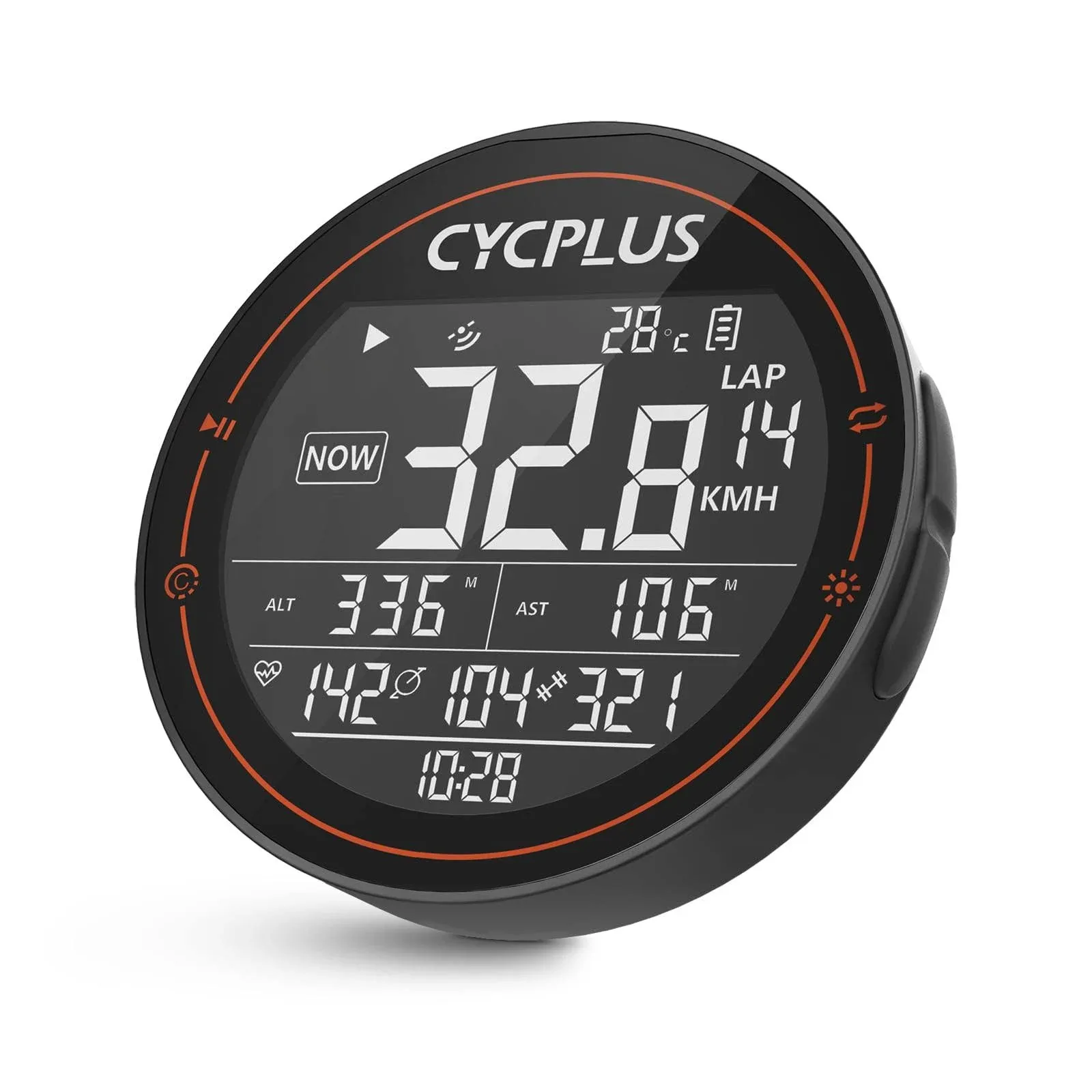 CYCPLUS GPS Bike Computer, Wireless Cycling Computer, Speedometer Odometer Waterproof MTB Tracker, ANT+ Bluetooth Compatible with 2.5 Inch Screen