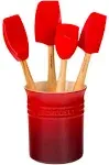 Le Creuset Craft Series 5-Piece Utensil Set with Crock, Cerise