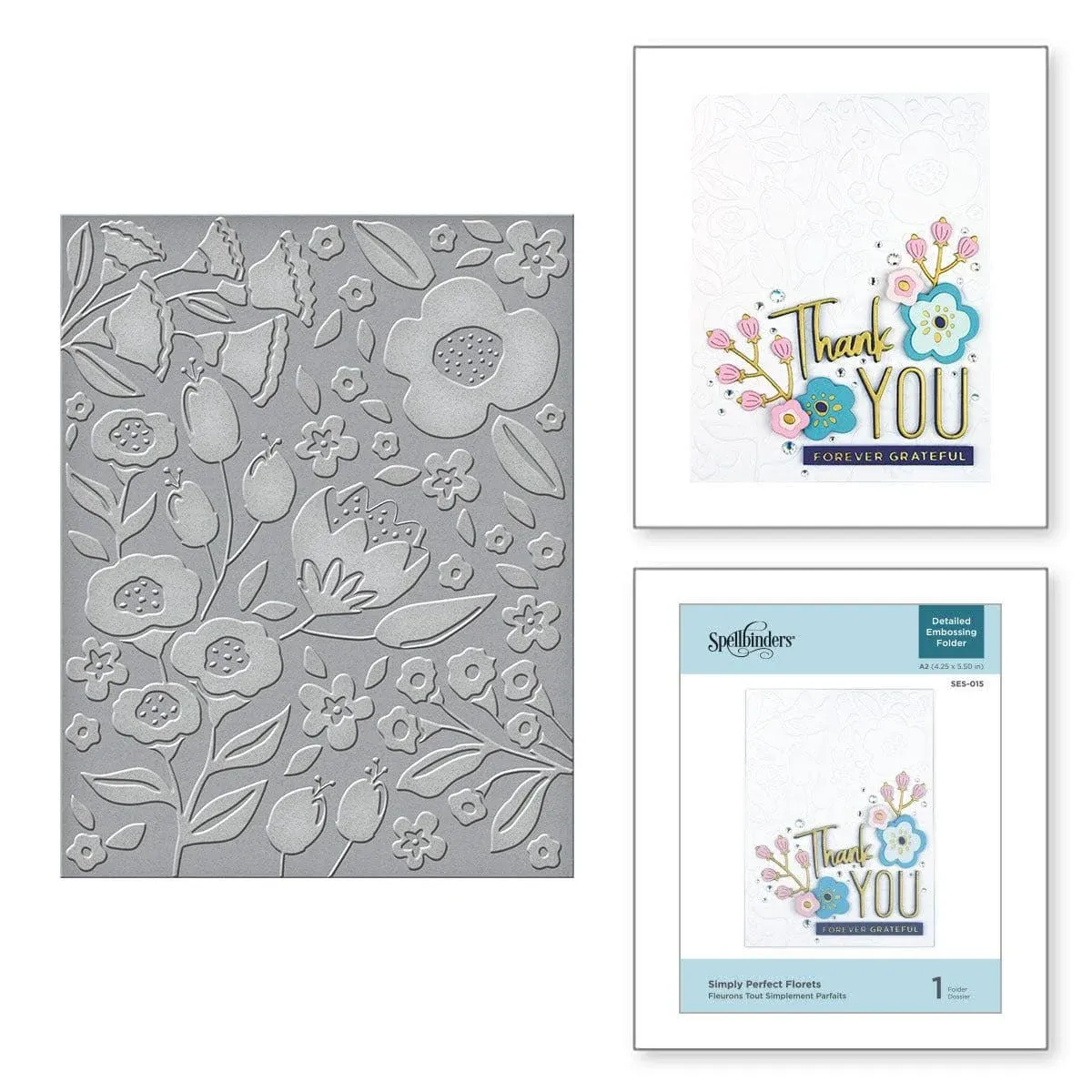 Spellbinders - Embossing Folder - Simply Perfect Florets