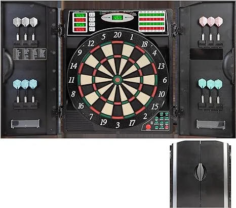 Arachnid Titanium 5400 Electronic Dartboard with Integrated Cabinet EDBM680