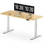 SANODESK Standing Desk Adjustable Height, 55x24 Inch Stand up Desk for Home Office Computer Desk with Memory Preset(55x28 Joint Boards,Maple)