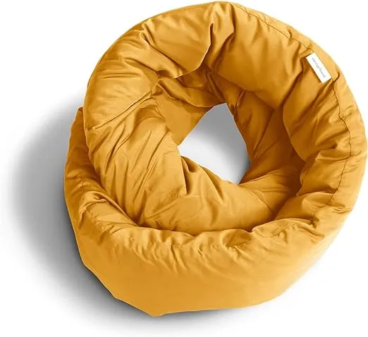 Infinity Pillow - Travel Neck Pillow - Machine Washable Ochre Yellow