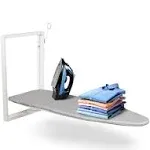 Ivation Wall-Mounted Ironing Board | Foldable 36.2” x 12.2” Sturdy Ironing Station for Home & Apartments, Easy-Release Lever, Removable Cotton Cover, Includes Mounting Hardware with Iron Holder