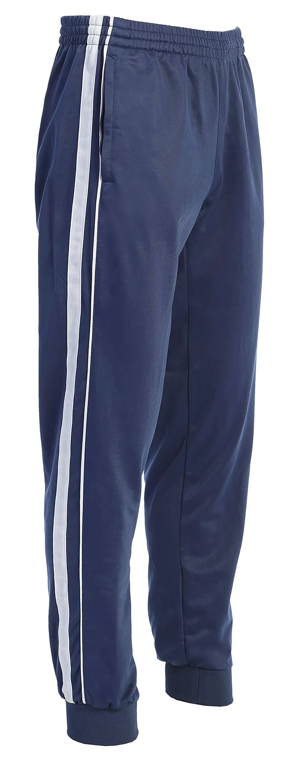 Gioberti Mens Athletic Track Pants with Ribbed Cuff Leg