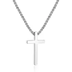 Sterling Silver Cross Pendant Necklaces for Men Women Pendant Chain 20 Inch S...