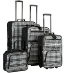 Rockland 4-Piece Luggage Set Orange