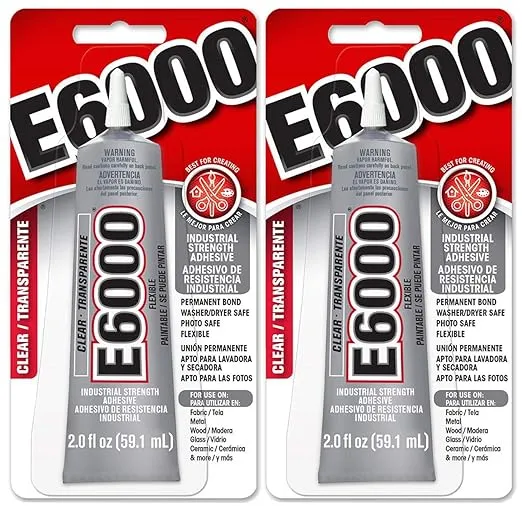 E6000 237032 Craft Adhesive, 2 fl oz Clear, 2 Pack