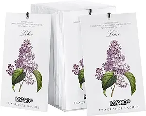 MYARO 12 Packs Lilac Scented Sachets for Drawer and Closet, Long-Lasting Sachets Bags Air Freshener, Fresh Scents Potpourri Bags Home Fragrance Sachet for Lover