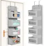 Utopia Home 4 Shelves Hanging Closet Organizers and Storage Organizer for Closet, RV Baby Kids Closet Door Organizers and Storage, Over The Door Organizer Nursery, Bedroom, Grey (Pack of 1)