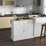 HOMCOM Rolling Kitchen Island