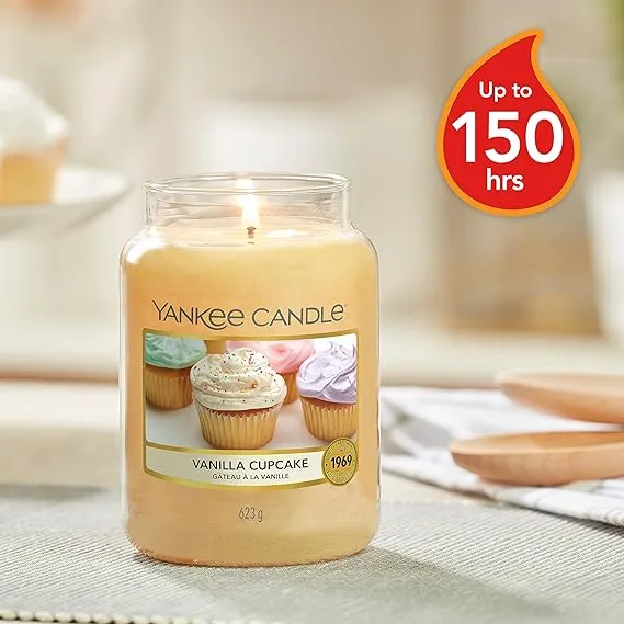 Yankee Candle Tea Light Candles, Vanilla Cupcake, Pack of 12 