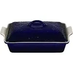 Le Creuset Olive Branch Heritage Stoneware Rectangular Covered Casserole