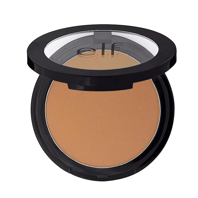 e.l.f., Primer-infused Bronzer, Long-Wear, Matte, Bold, Lightweight, Blends Easily, Contours Cheeks, Forever Sun Kissed, All-Day Wear, 0.35 Oz