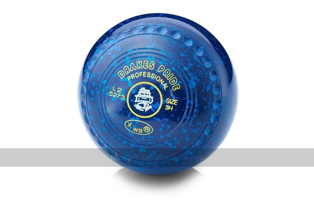 Drakes Pride Professional bowls - Blue / Blue, Gripped, Size 3, Heavy (UK)