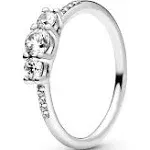 Clear Three-Stone Ring