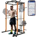 VANSWE Power Cage with LAT Pulldown Attachment Orange