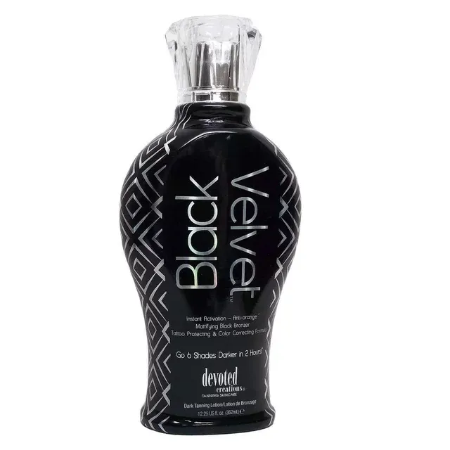 Devoted Creations Black Velvet Anti-Orange Mattifying Black Bronzer Tanning Lotion 12.25 oz