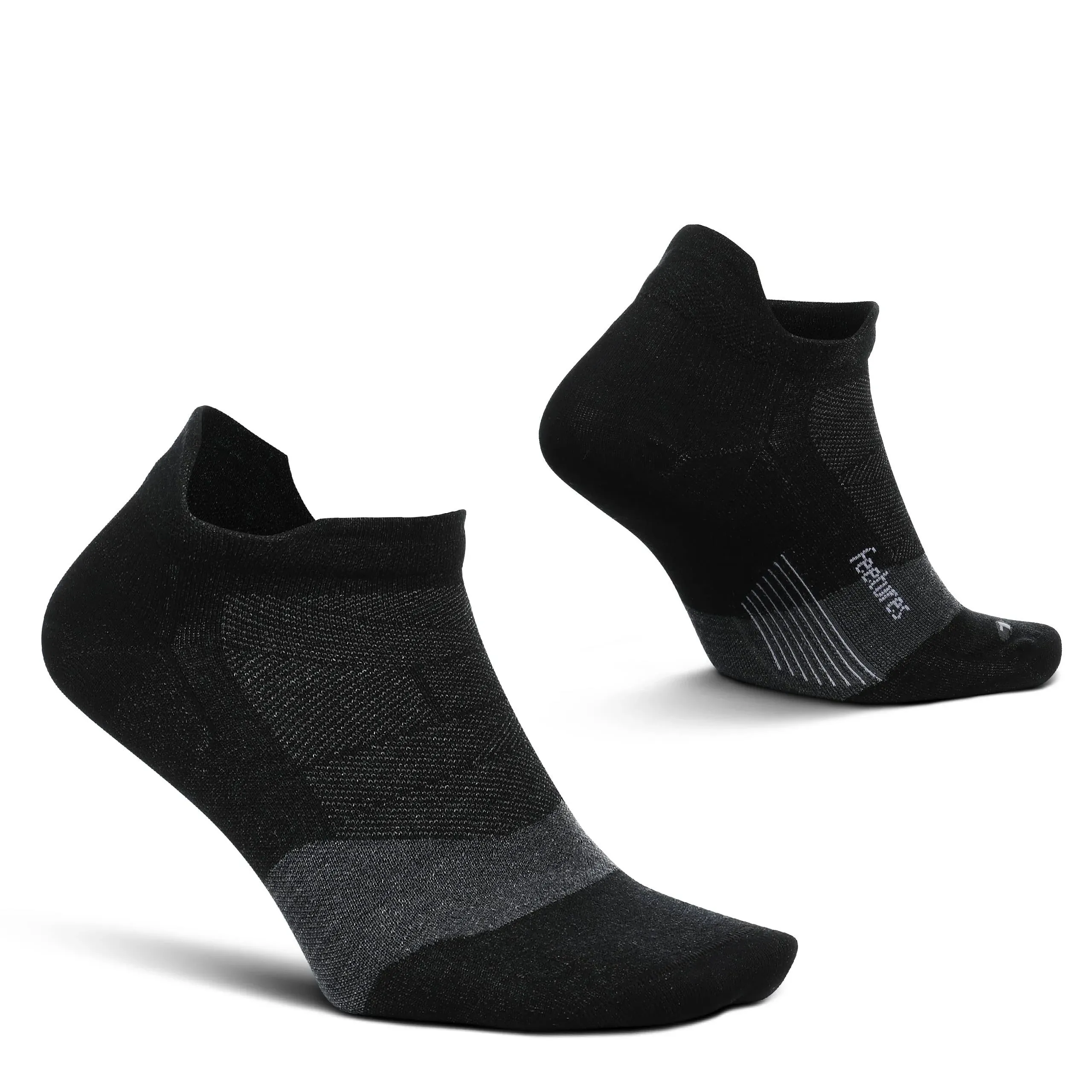 All Gender Merino 10 Ultra Light No Show Tab - Charcoal