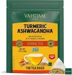 VAHDAM Organic Turmeric Ashwagandha Tea Bags 100 pcs | 