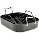 All-Clad Essentials Nonstick Small Roaster with Rack - Black