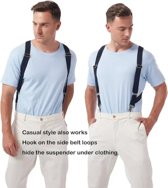 LazarsSpace Men's Heavy Duty Big and Tall Suspenders