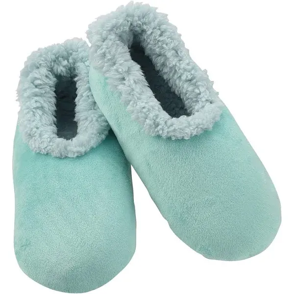 Snoozies Sherpa-Lined Slipper Socks for Women - Fuzzy, Cute, and Cozy Slippers for Women with Non-Slip Sole - Washable House Slippers