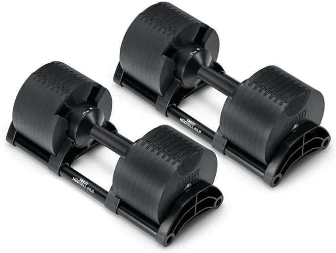 SMRTFT NUOBELL 80lb Adjustable Dumbbell Set(Mt Black)