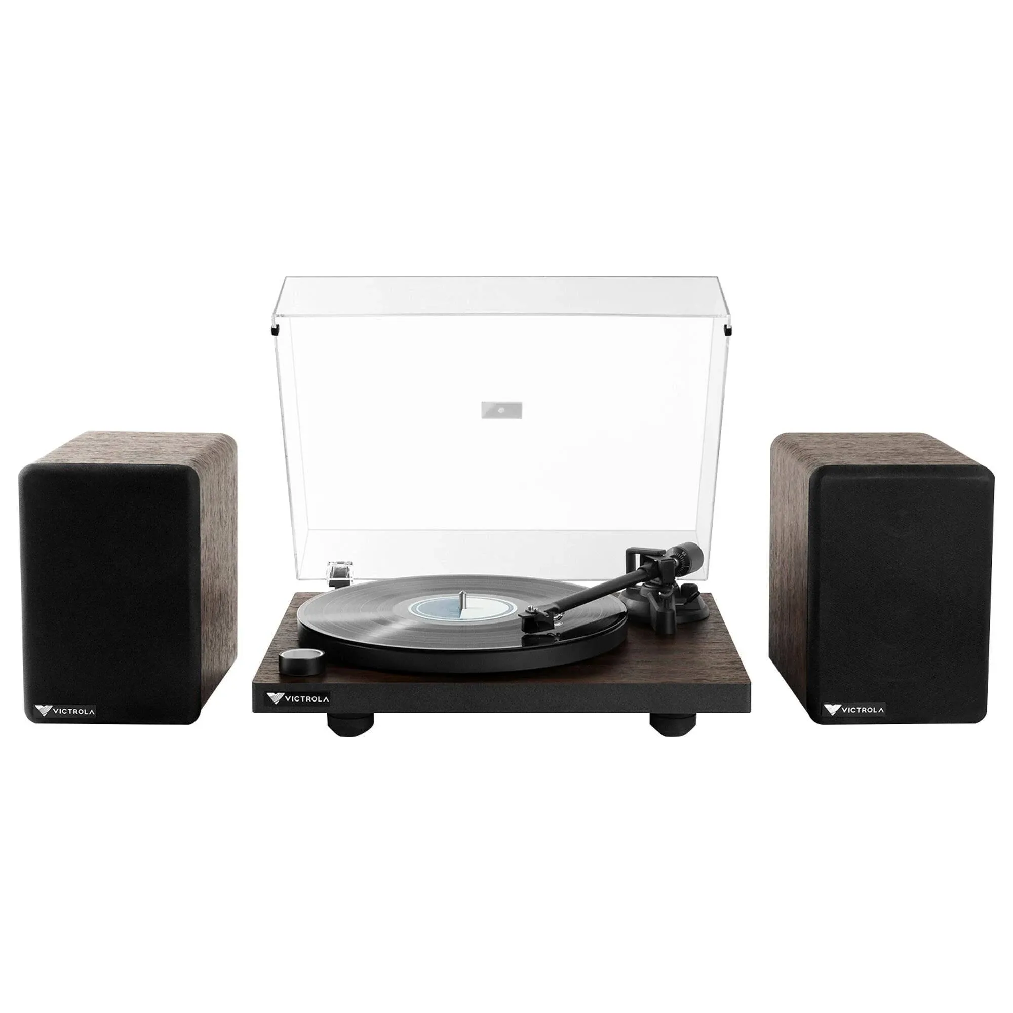 Victrola Premiere Turntable System - Includes T1 Vinyl Record Player & M1 Bookshelf Monitors, Built-In Bluetooth 5.0 Connectivity, Supports 33-1/3 and 45 RPM Vinyl Record, Wireless Music Streaming