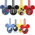 Disney Mickey Mouse Ears 4-Pack Silicone Airtag Holder Case- 4 Airtag Keychain Holder included- Disneyland Accessory for BackpackKeysPet - Keychain