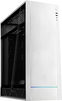 SilverStone Technology ALTA F1 Premium Tower case with Aluminum/Tempered Glass Exterior & Embedded ARGB, Silver (SST-ALF1S-G)