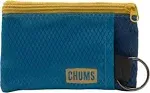 Chums Surfshorts Wallet - Lightweight Slim Wallet with RFID Blocking Card & Clear ID Window - Zippered, Water Resistant w/Key Ring - Solid Colors