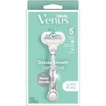 Venus Deluxe Smooth Sensitive Women's Razor Handle + 2 Blade Refills