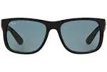 Ray-Ban Justin Polarized Blue Classic Black Frame Sunglasses RB4165 622/2V 55