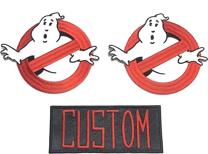 Ghostbusters Combo! One Custom Name Patch and Two Ghostbusters No Ghost Logo Patches.