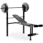 Marcy Pro CB-20111 Standard Adjustable Weight Bench with 80 lbs Weight Set