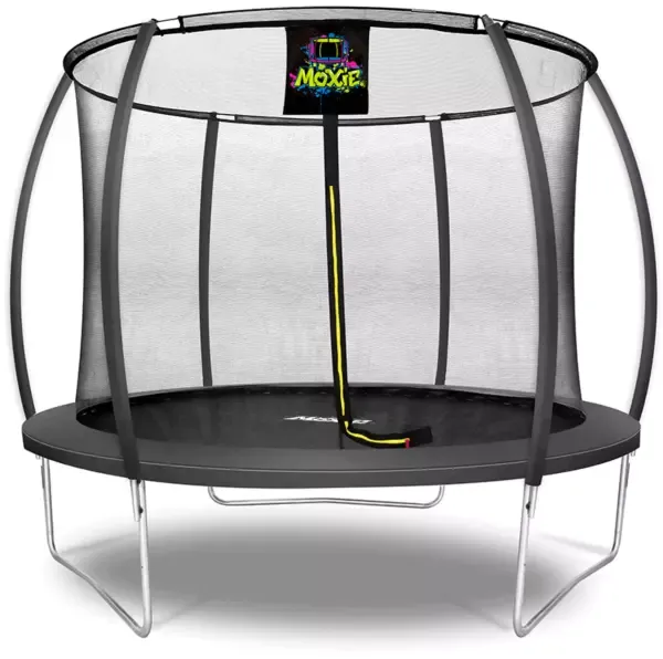 Machrus Moxie Pumpkin-Shaped Outdoor Trampoline Set with Premium Top-Ring Frame Safety Enclosure