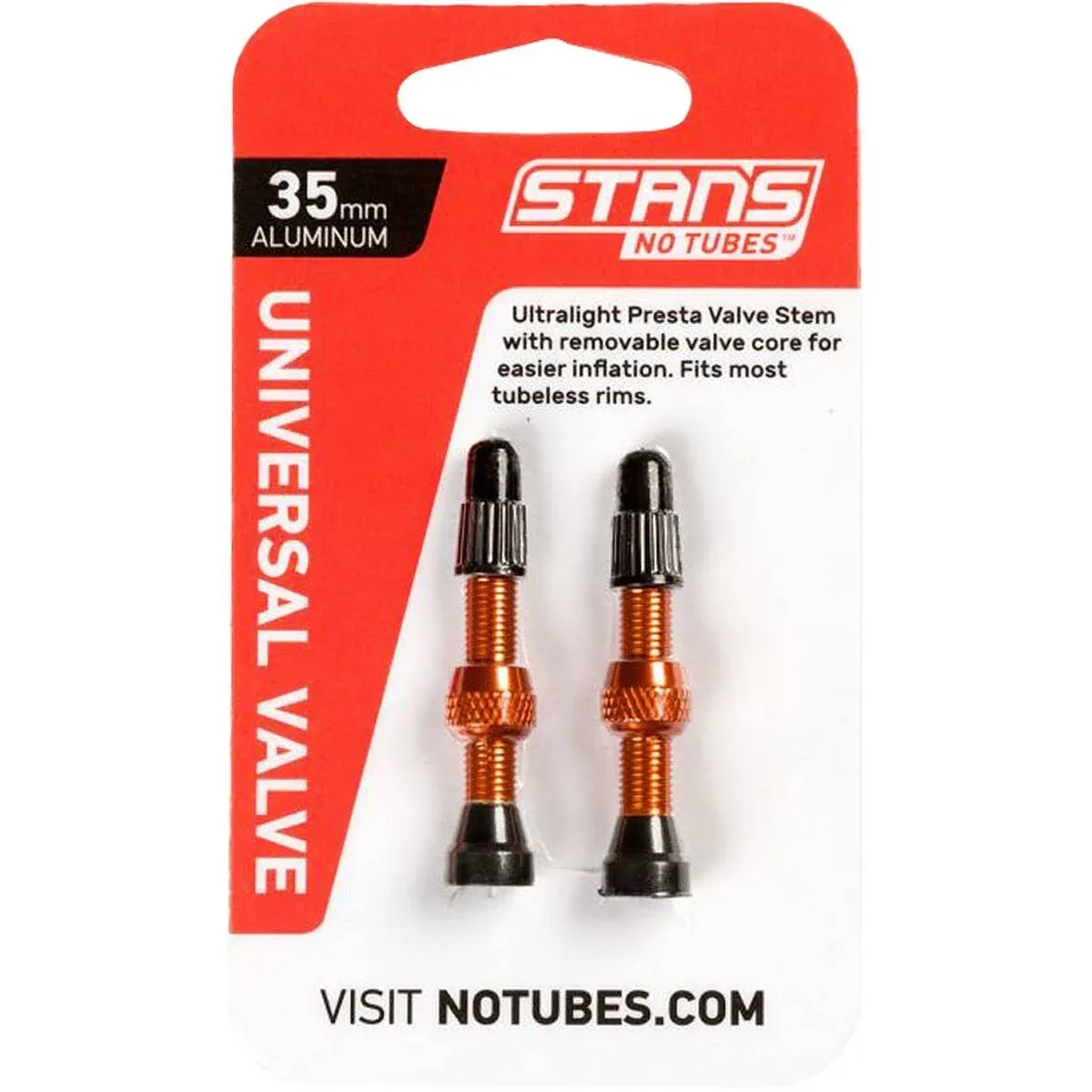 Stan's NoTubes Alloy Tubeless Valve Stems Black 35 mm